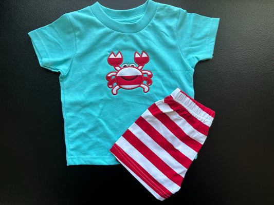 Crab Applique Outfit - Toddler & Child