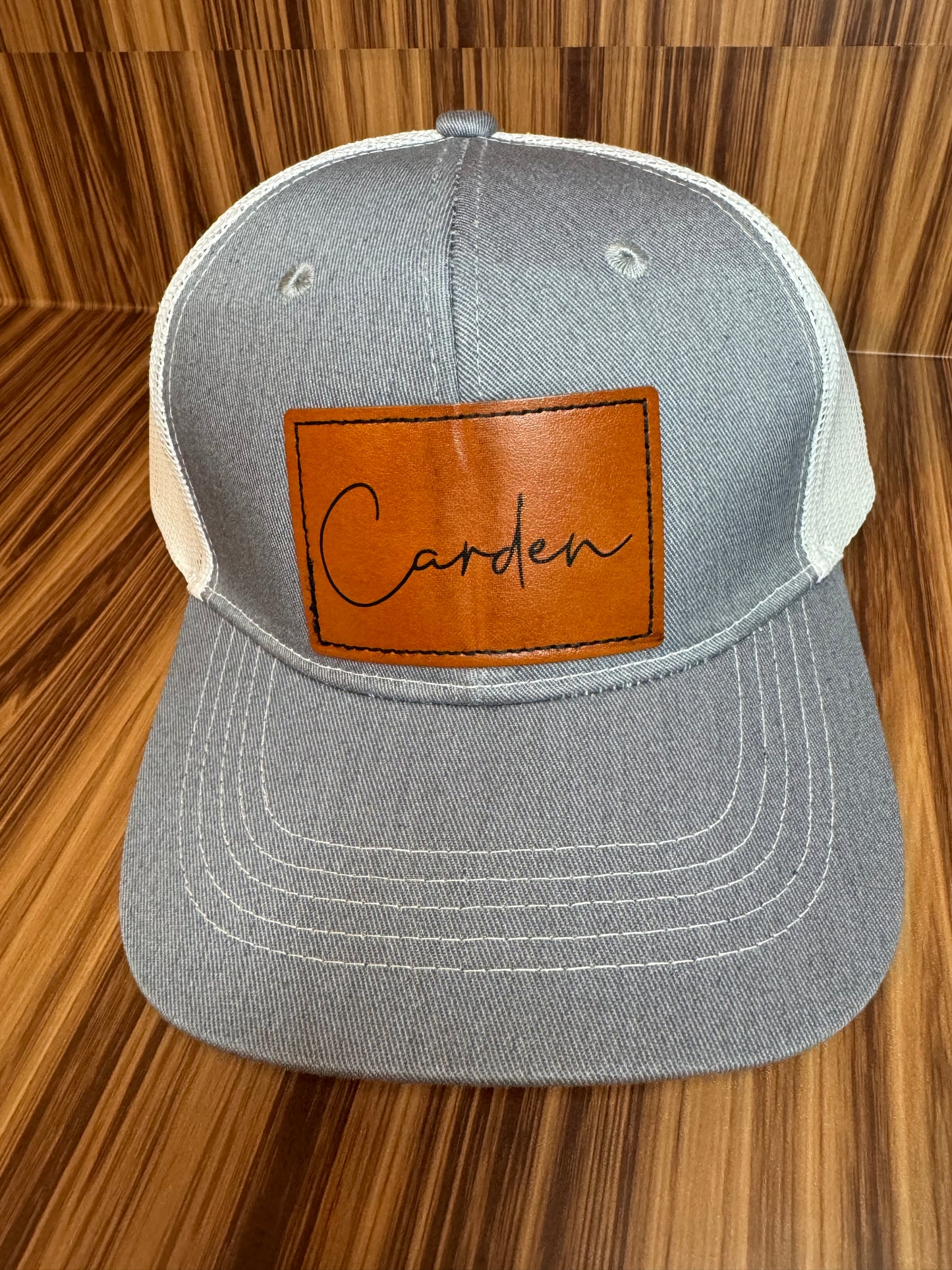 Leather Patch Trucker Hat - Youth - Name or Custom Design