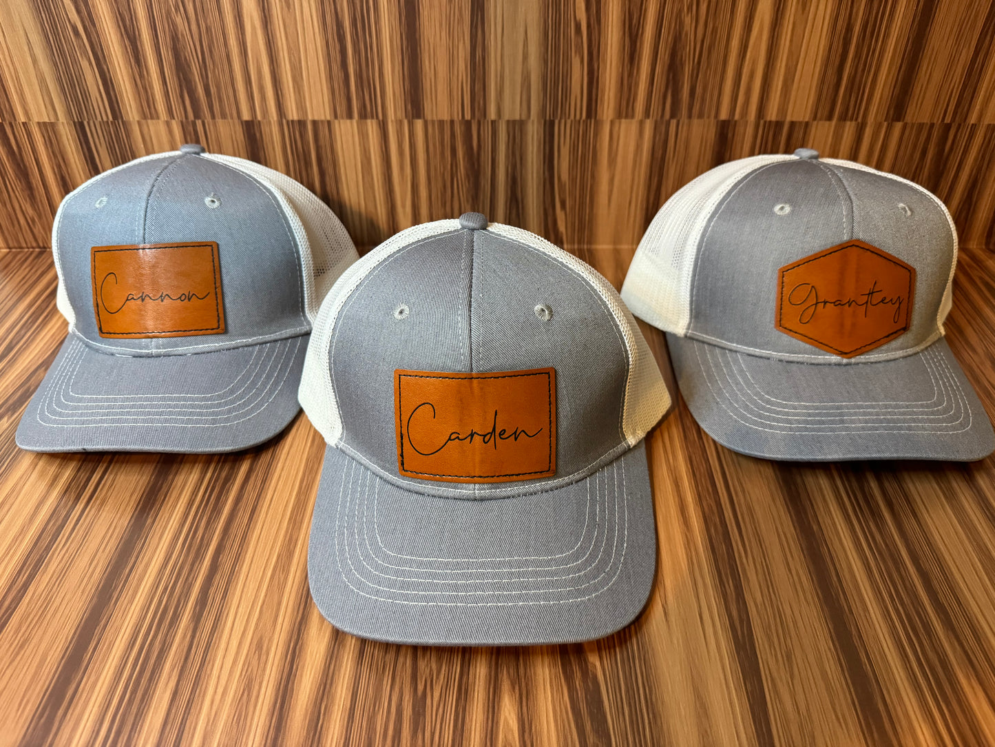 Leather Patch Trucker Hat - Youth - Name or Custom Design