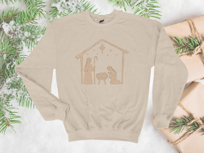 Nativity Scene Christmas Sweatshirt